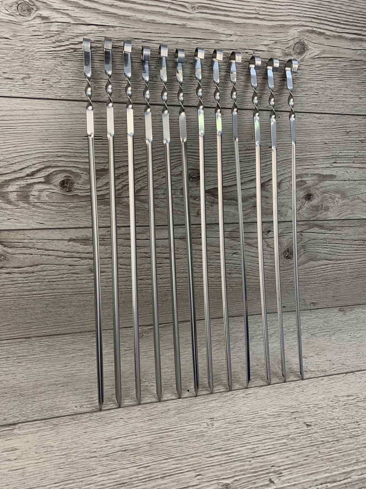 

Комплект шомпуров 12 штук, 2мм толщина, 50см длина плоские из нержавейки производство Украины