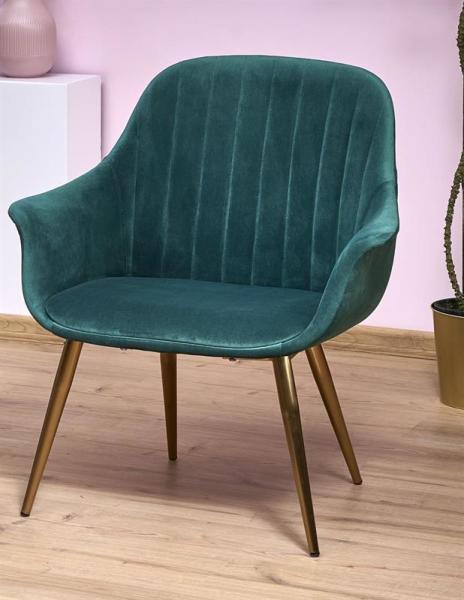 

Кресло для отдыха Halmar ELEGANCE 2 Зелёный/Золотой