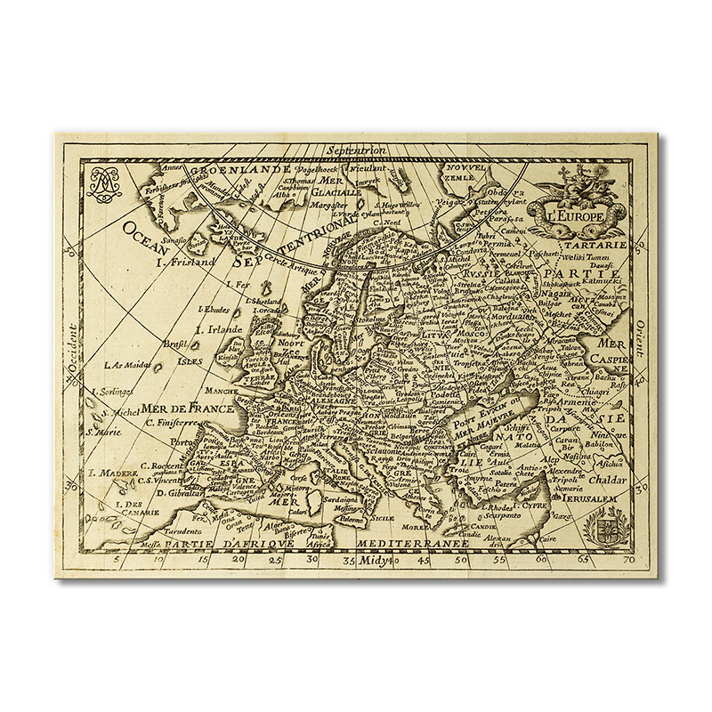 

Винтажная карта Artel «Старинная карта Европы 1690-1750 года» 1 модуль 50x75 см