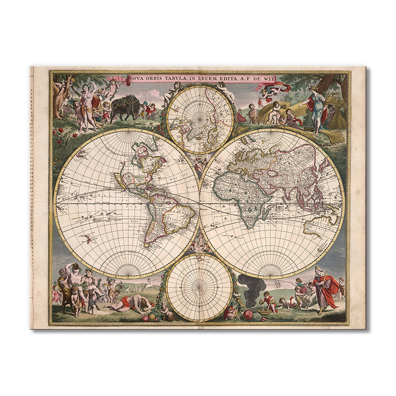

Винтажная карта Artel «NOVA ORBIS TABVALA 1670» 1 модуль 40х60 см