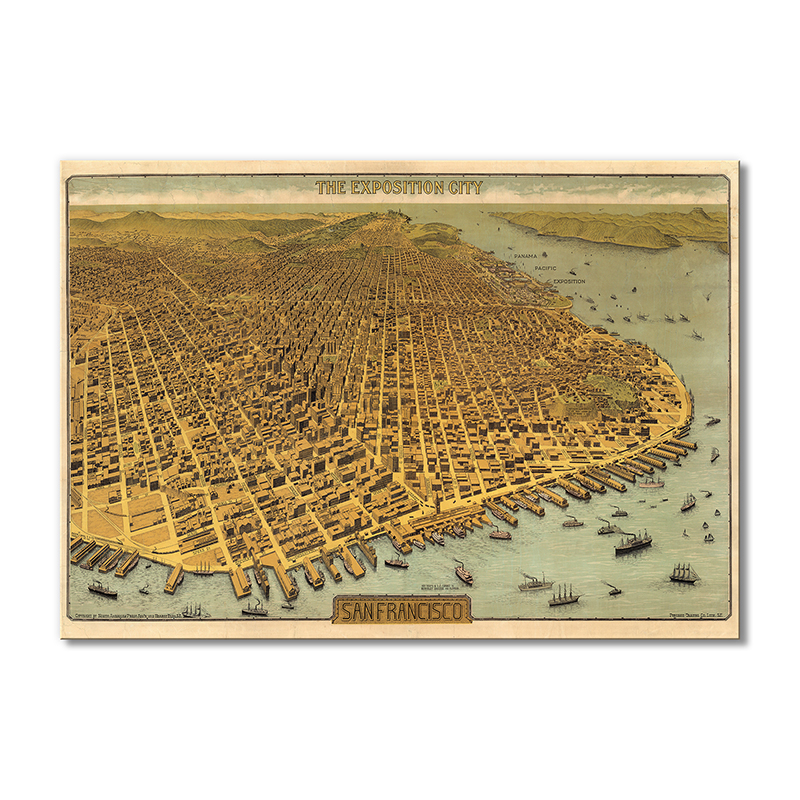 

Винтажная карта Artel «Карта города Сан-Франциско» 1 модуль 80x120 см