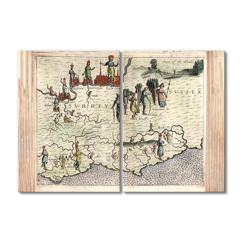 

Винтажная карта Artel «Карта мира, Англия» 2 модуля 120x180 см