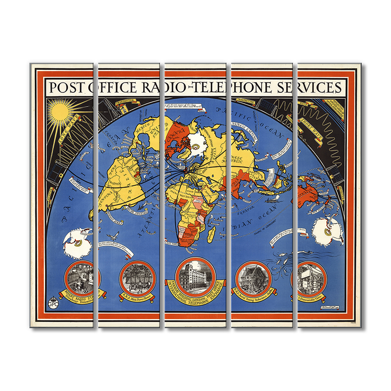 

Винтажная карта Artel «Телефонные службы» 5 модулей 80x120 см