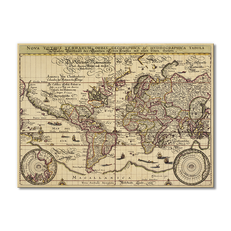 

Винтажная карта Artel «Новая звезда Tabula Geographica Ac» 1 модуль 40х60 см