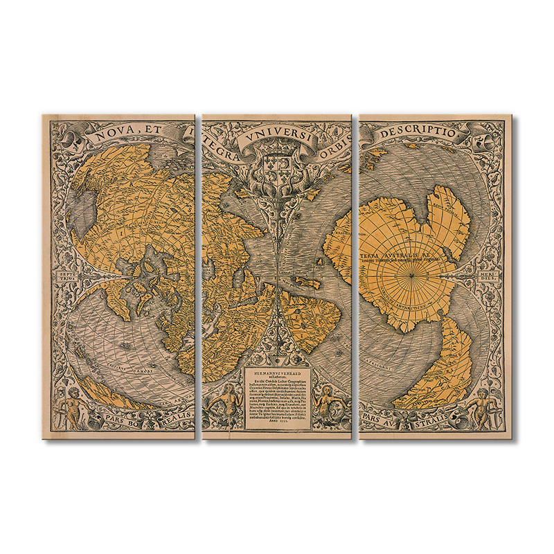 

Винтажная карта Artel «Карта Пири Рейс» 3 модуля 80x120 см