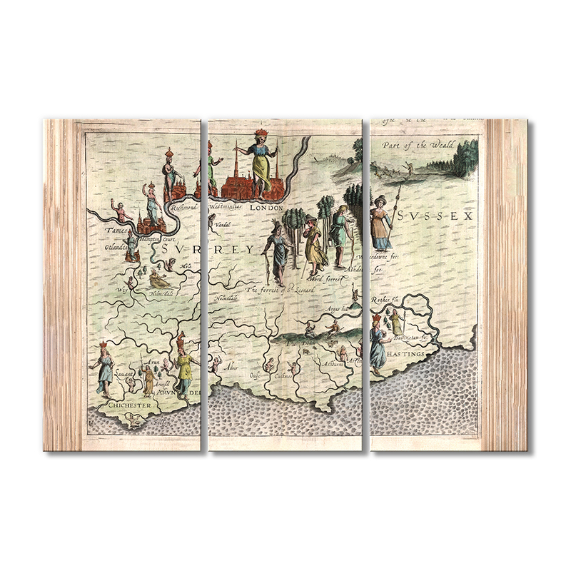 

Винтажная карта Artel «Карта мира, Англия» 3 модуля 50x75 см