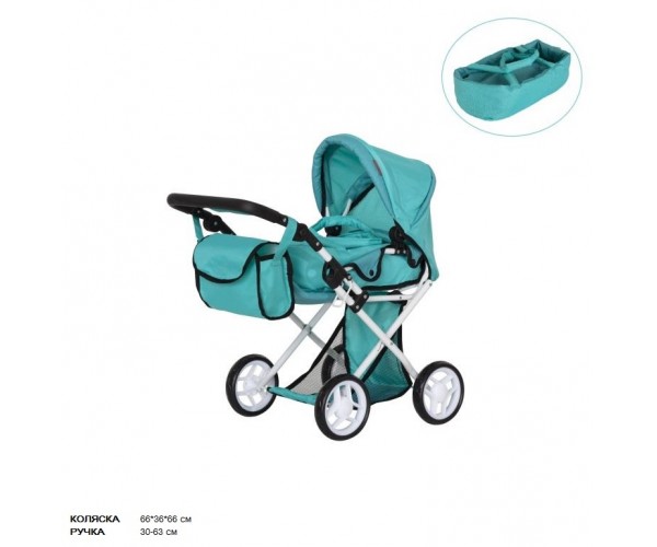

Коляска для кукол CARRELLO UNICO 9346, Зеленая