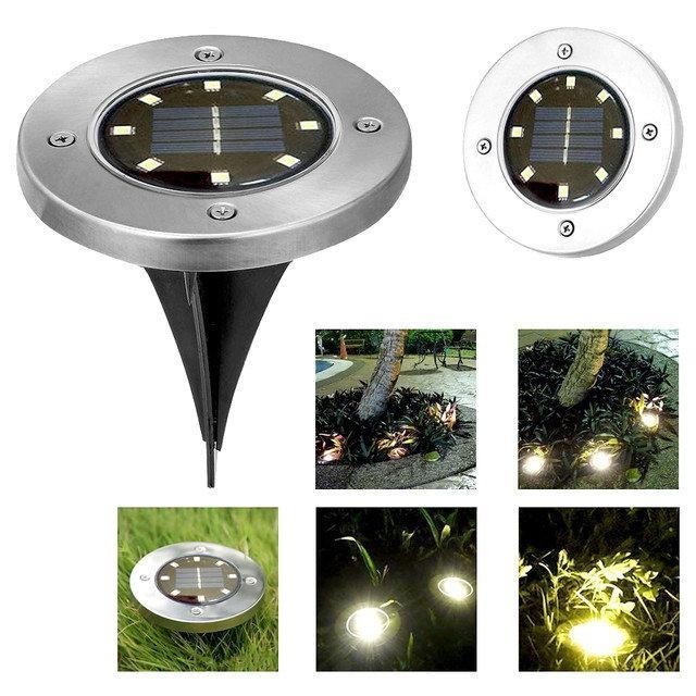 

Уличные фонари на солнечной батареи Ground lamp 4 шт. на 8 LED