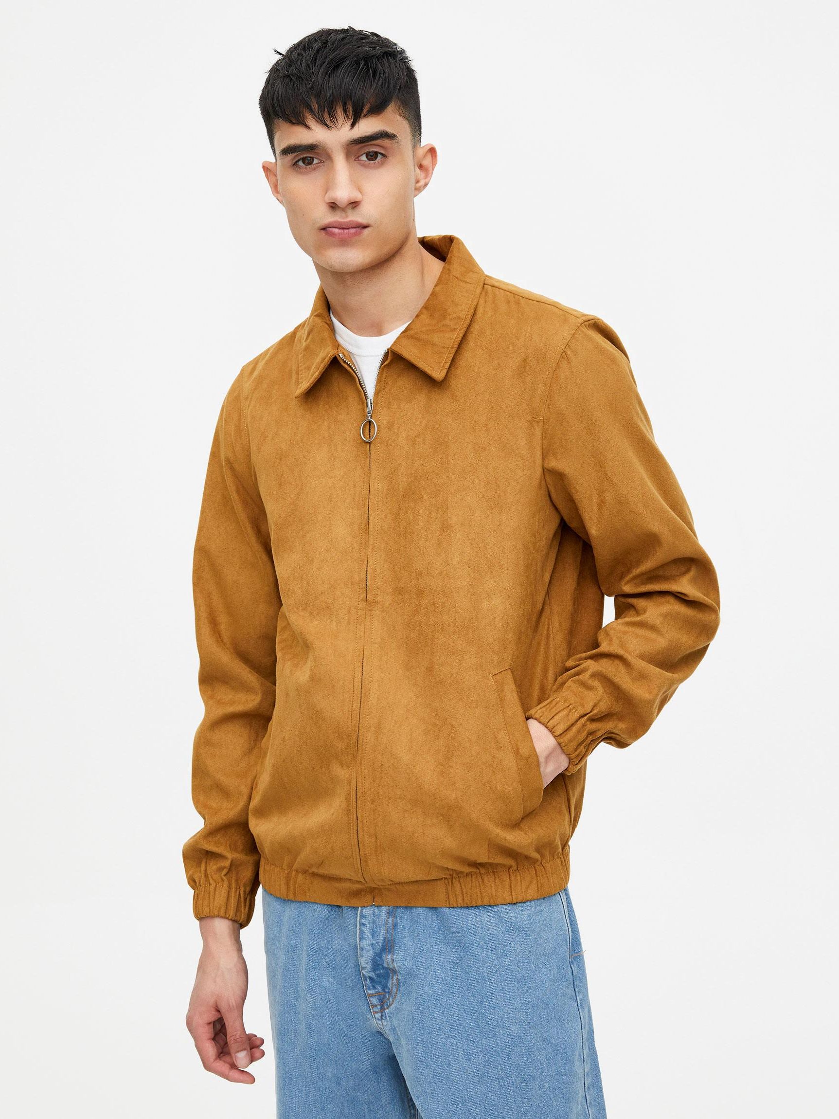 

Куртка из искусственная замши Pull & Bear 5710/516/707-ACTQ L Бежевая
