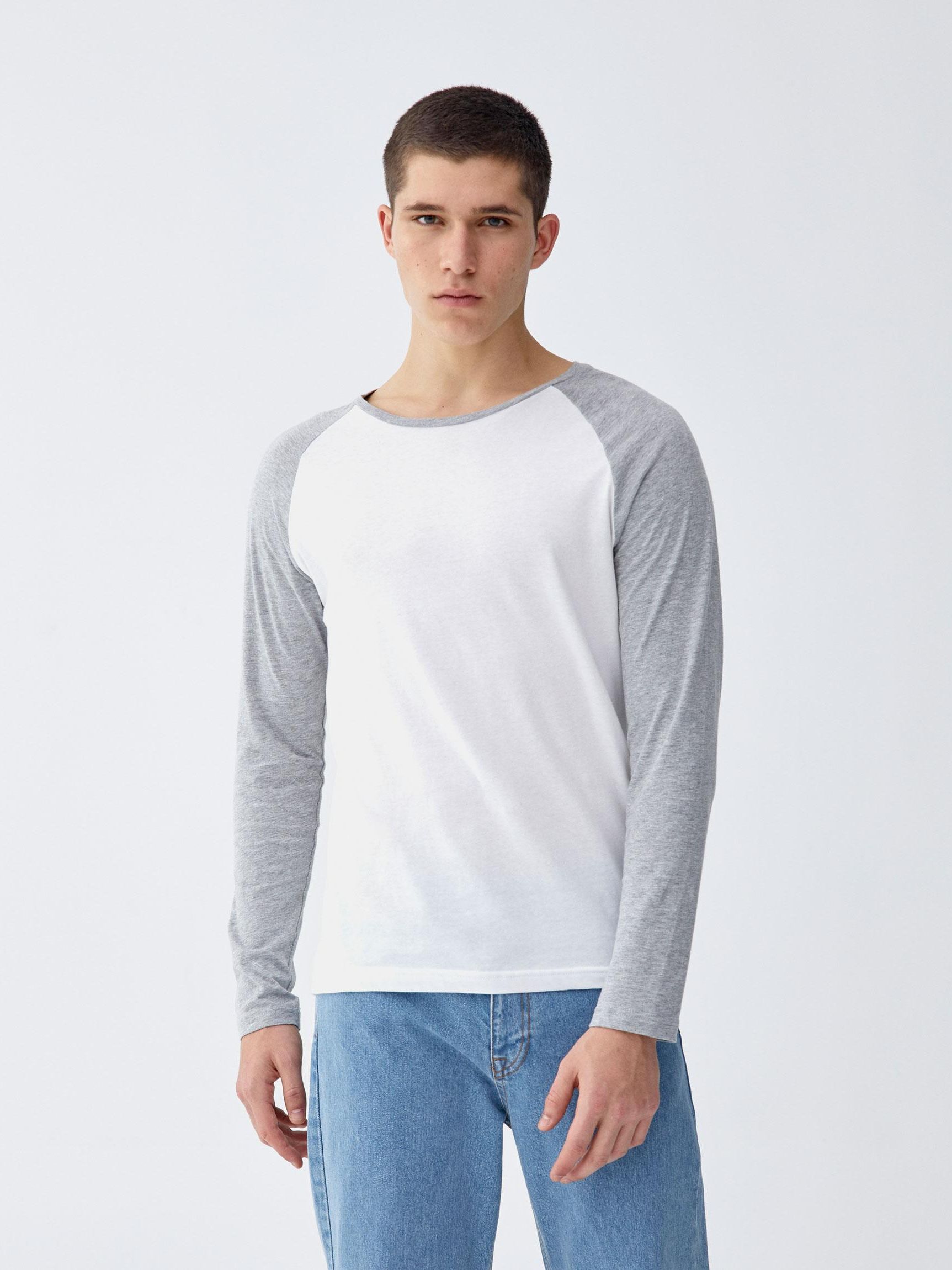 

Лонгслив Pull & Bear 5230/501/827-ABME S Серый