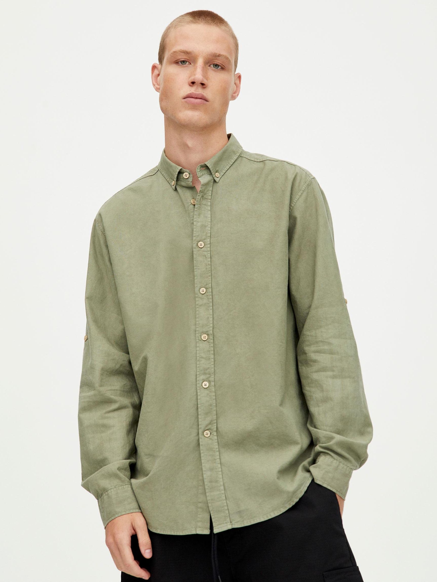 

Рубашка Pull & Bear 9474/515/506-ACUB XL Бледно-зеленая