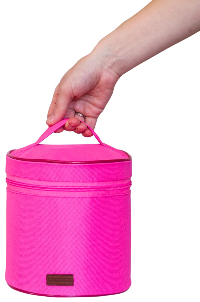 

Круглый органайзер для косметики Organize K009 розовый original