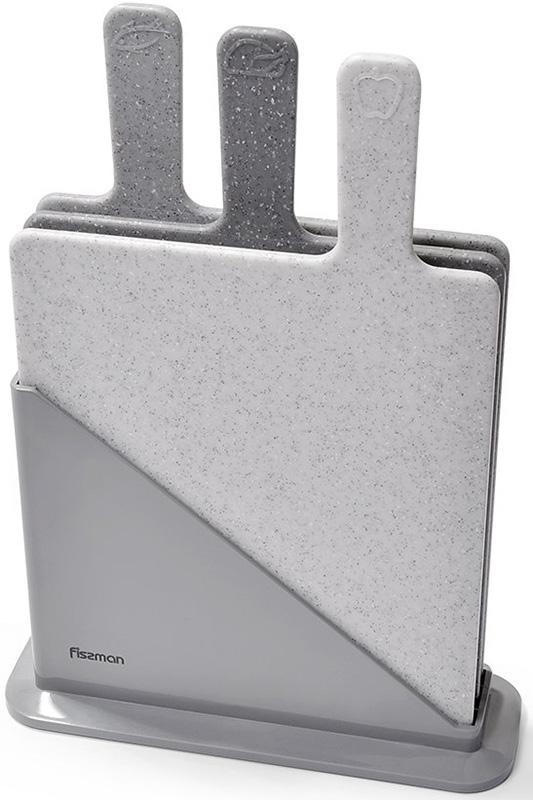 

Набор кухонных разделочных досок 3 шт. Fissman Cutting board 32 х 19 см пластиковые на подставке (FN-8015)