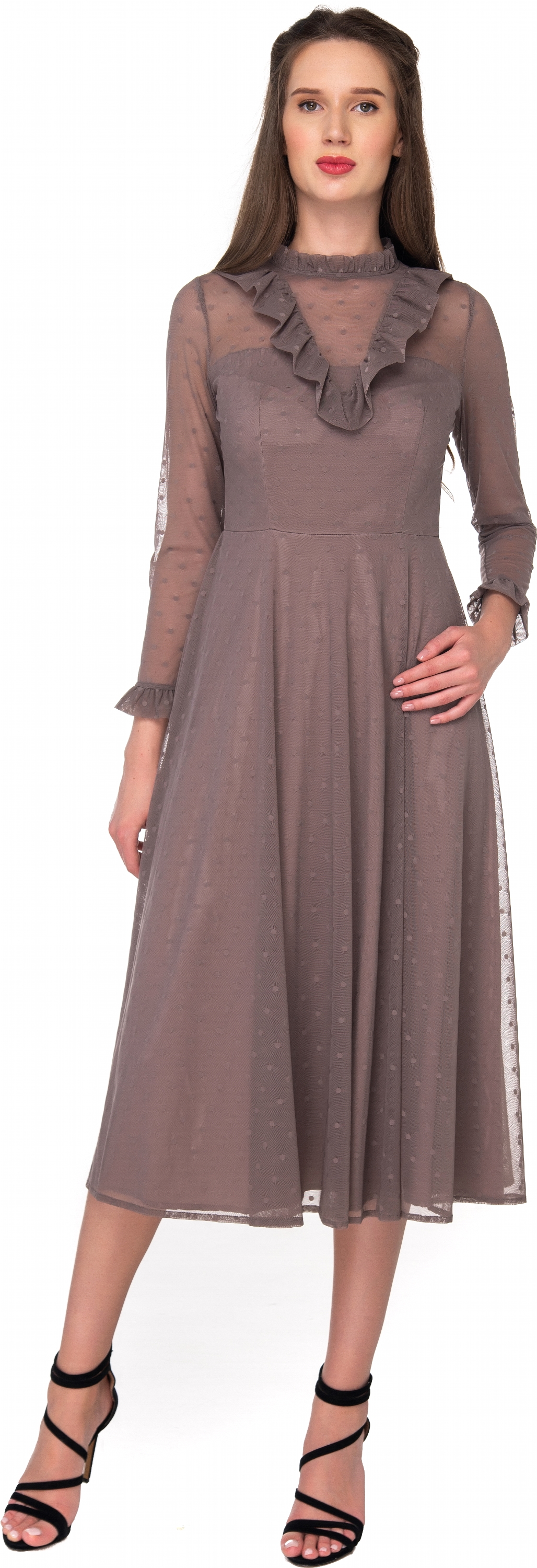 

Платье GENEVIE 09626 M Grey Brown