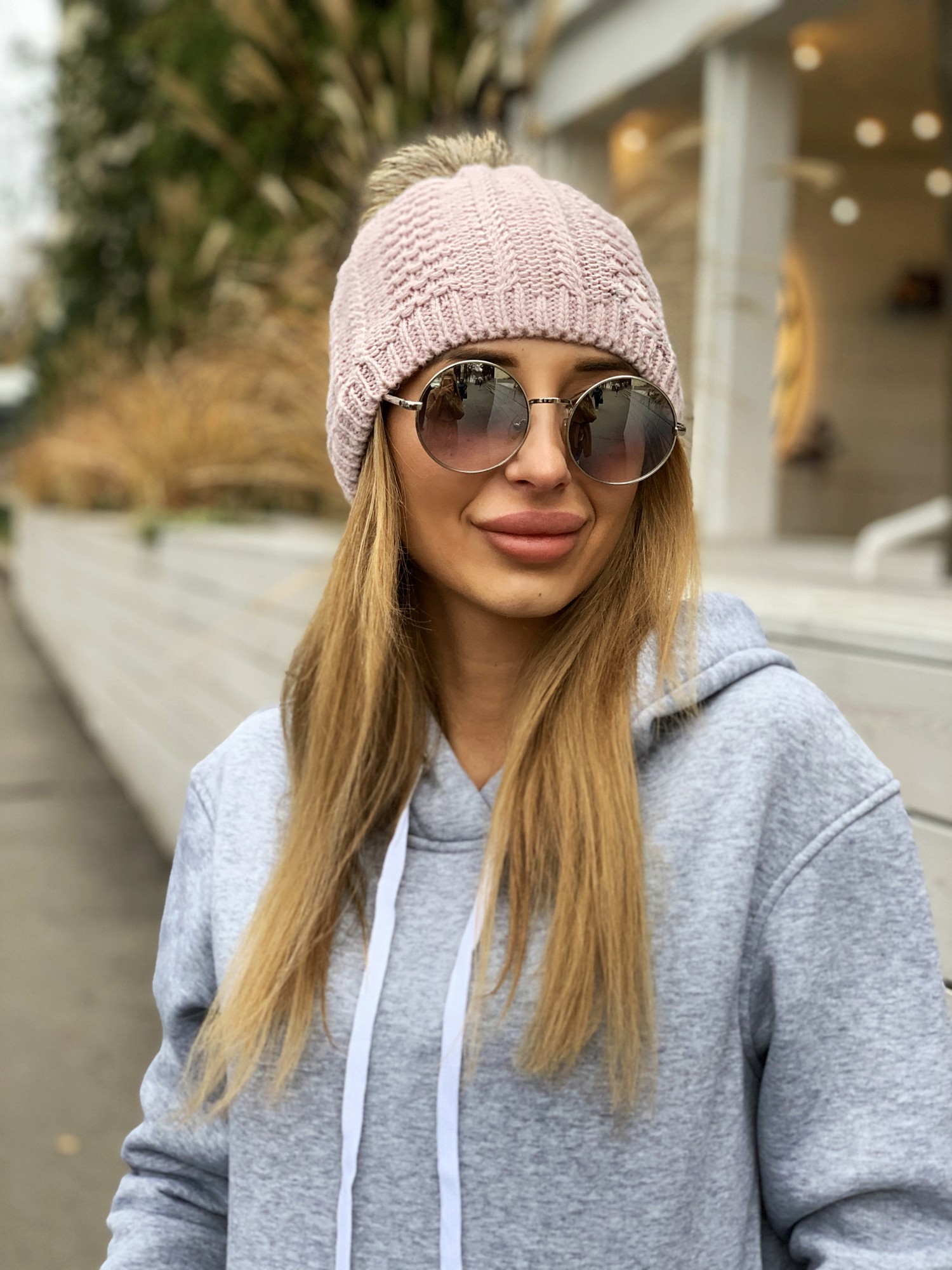 

Женская шапка PINK&MILK Аляска Пудровый