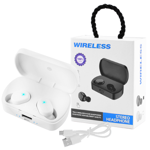 

Беспроводные наушники Wireless TWS 10 с power bank белые 6847