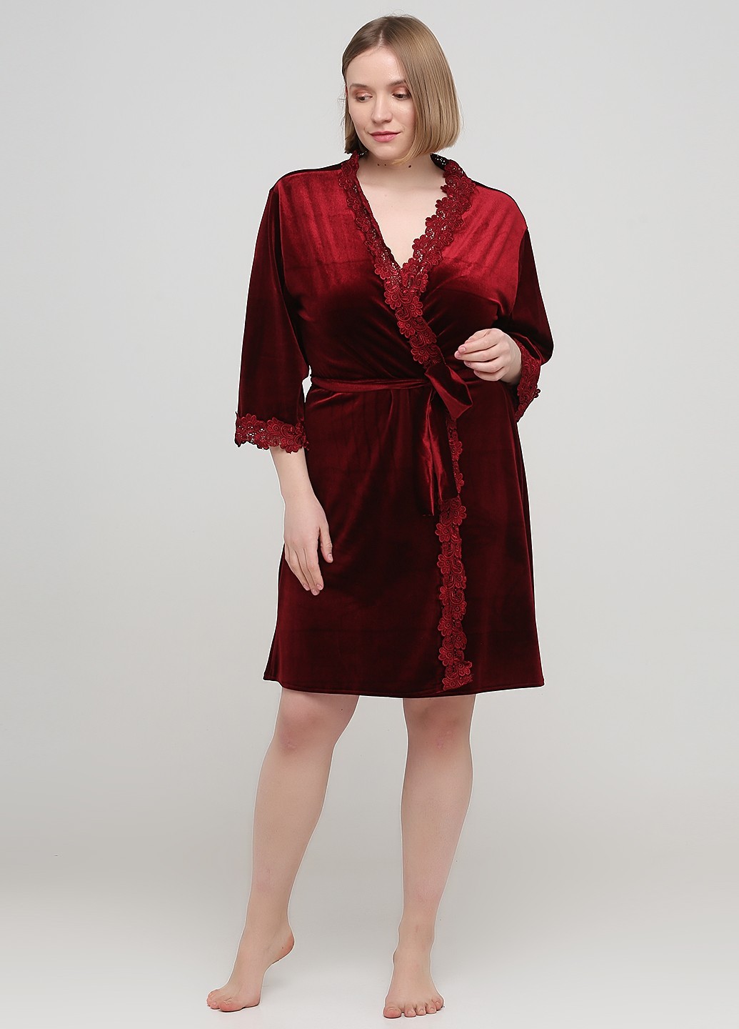 

Халат Miss Lolita  бордовый 1002-06, Халат Miss Lolita M бордовый 1002-06