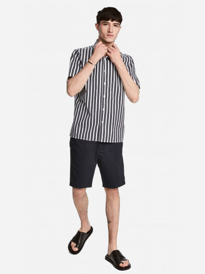 

Шорты H&M 49620266  Темно-синие, Шорты H&M 49620266 44 Темно-синие