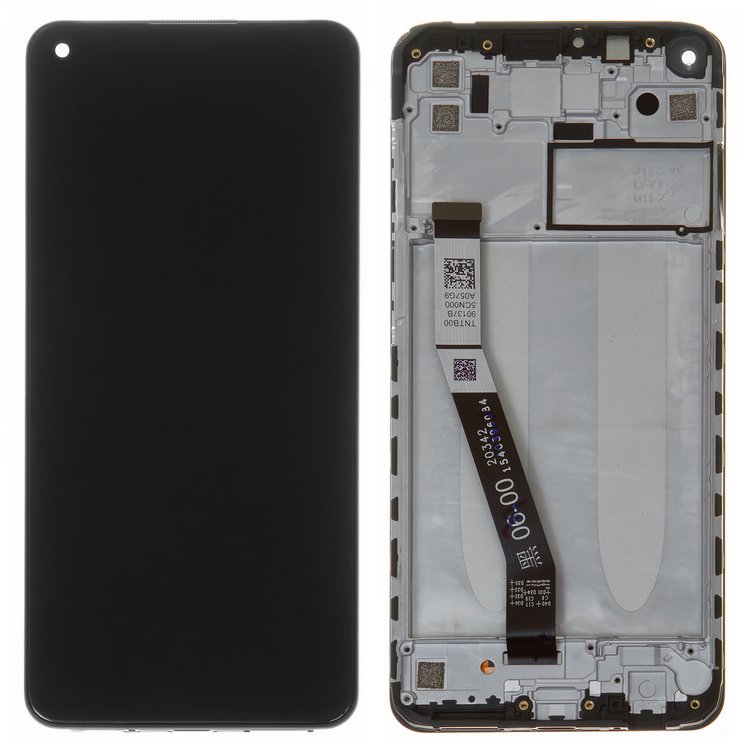 

Дисплей для Xiaomi Redmi Note 9 / Redmi 10x 4G с сенсором черный и рамкой
