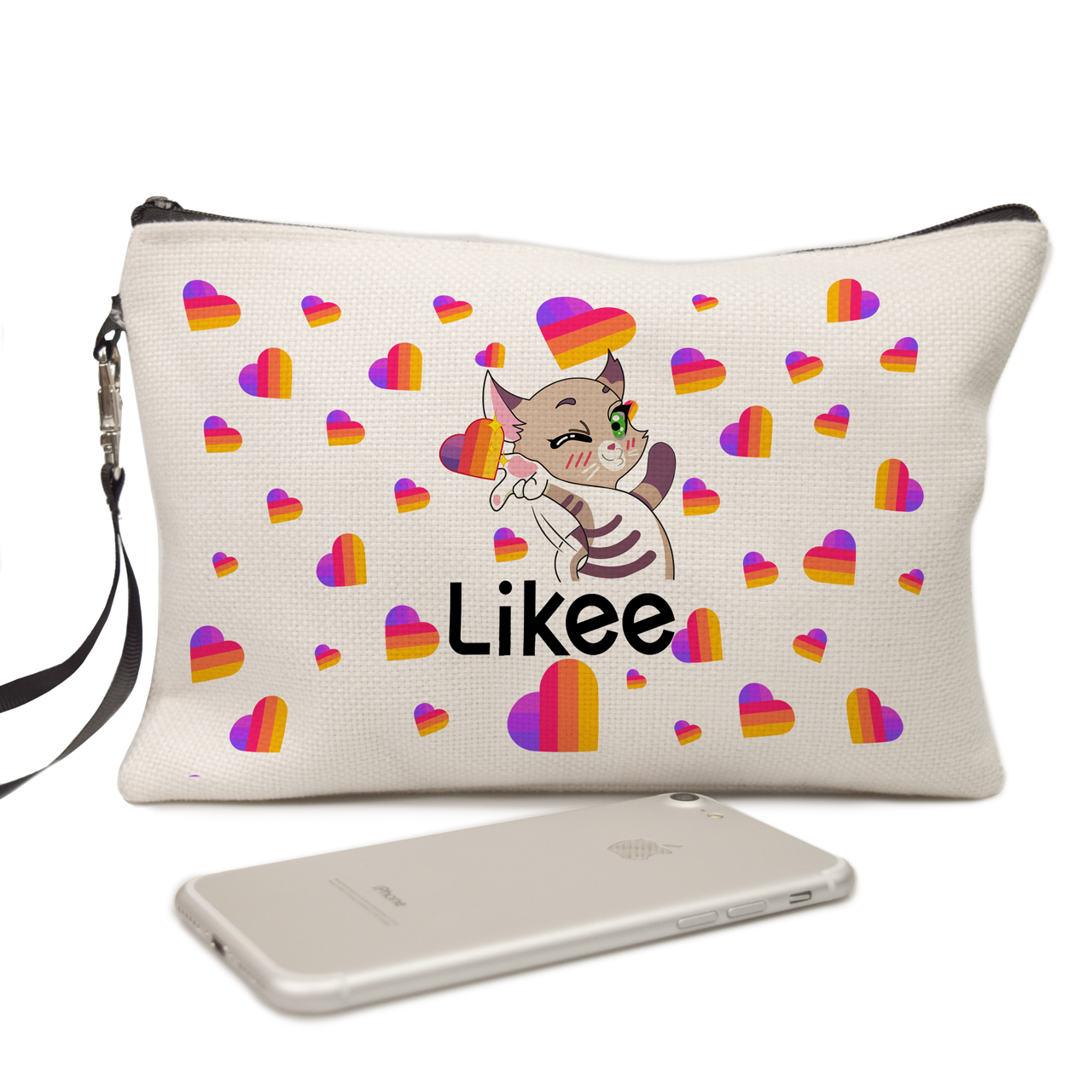 

Косметичка из натуральной ткани Лайк Кот (Likee Cat) Молочный (34407-1032)