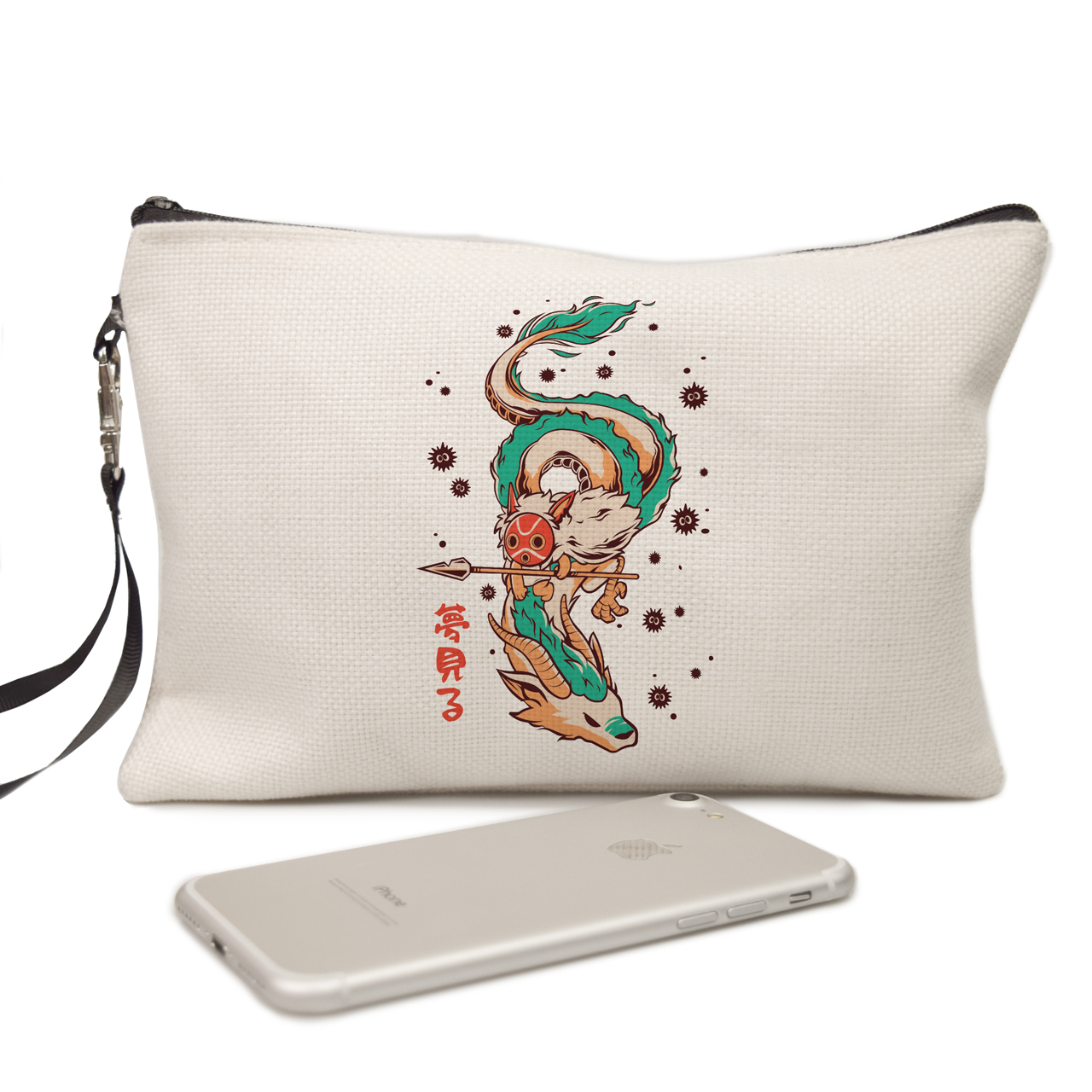 

Косметичка из натуральной ткани Унесённые призраками Хаку (Spirited Away Haku) Молочный (34407-2832)