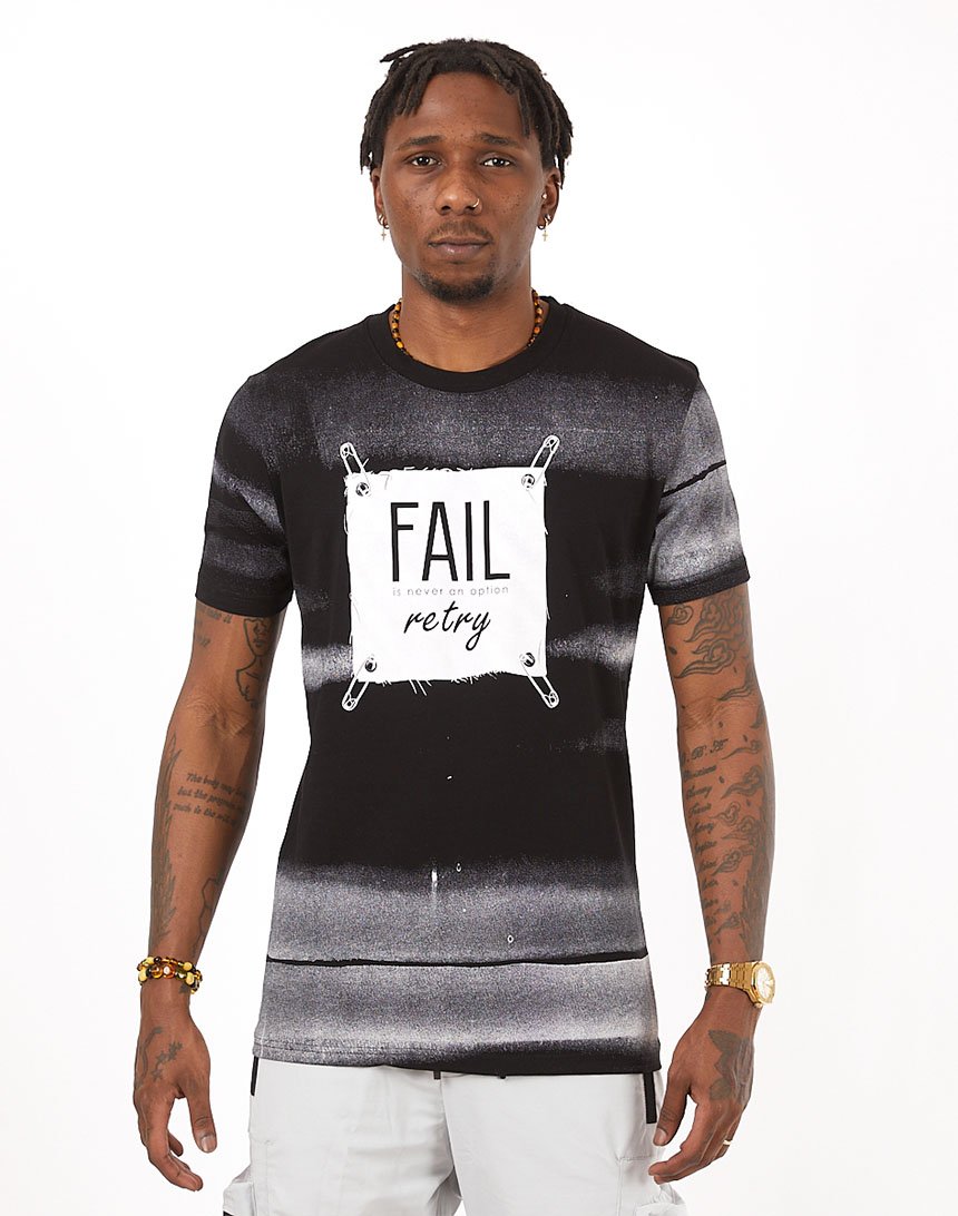 

Футболка Eksibir с надписью «fail is never…» L черная (21-Y494 black)