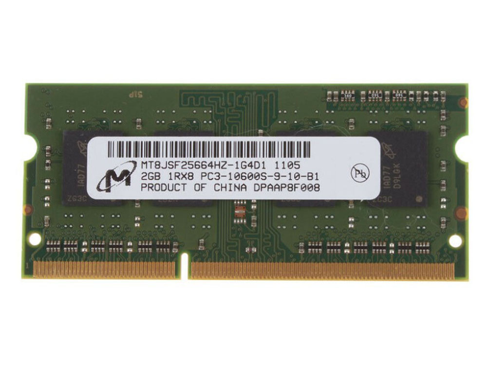 

Оперативная память Crucial 2 ГБ 1RX8 DDR3 1333 МГц PC3-10600 204PIN Для ноутбука (1005-654-00)