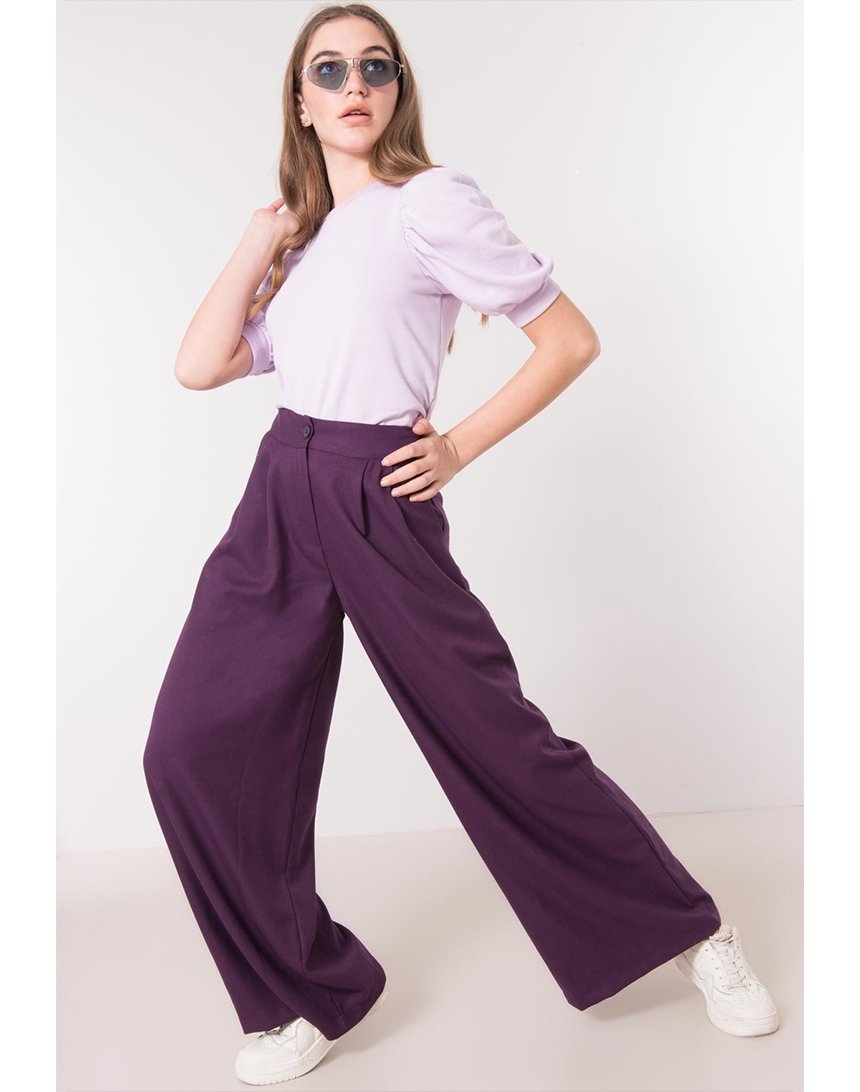 

Брюки-палаццо BSL M фиолетовые (15456 purple)