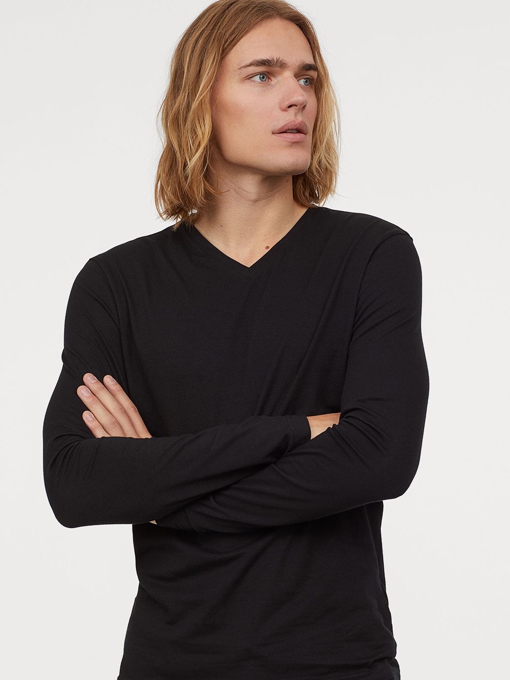 

Лонгслив H&M 0696820 XS Черный