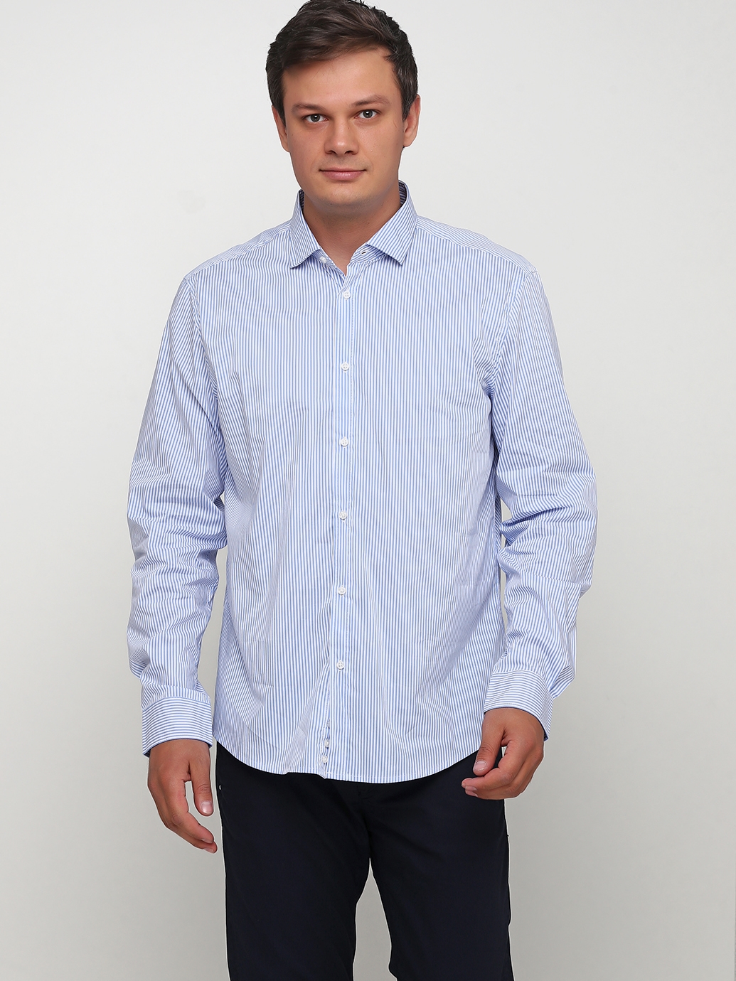

Рубашка United Colors of Benetton 5BRPQDT8_пол._01 XXL Голубая