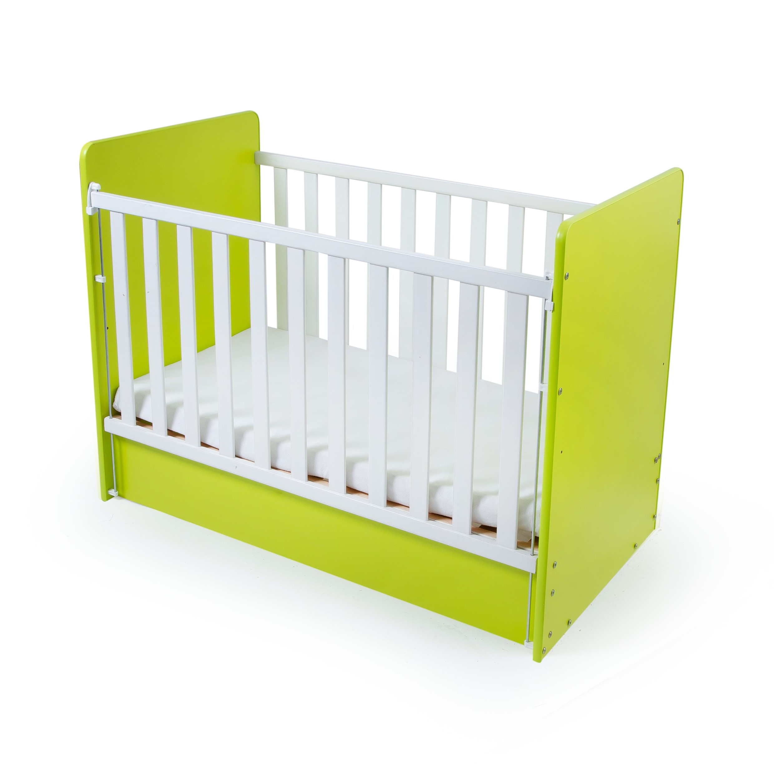 

Детская кроватка Ommi White Лайм с маятником