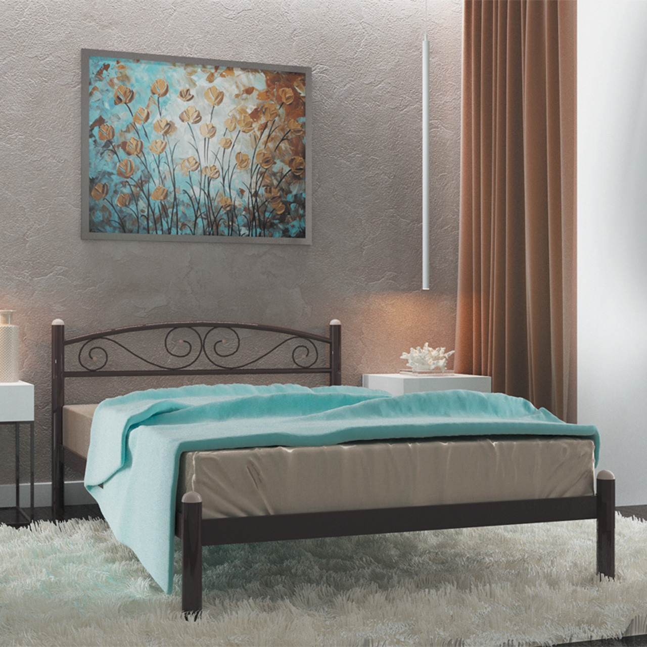 

Кровать металлическая двуспальная Металл-дизайн Вероника 1800х2000