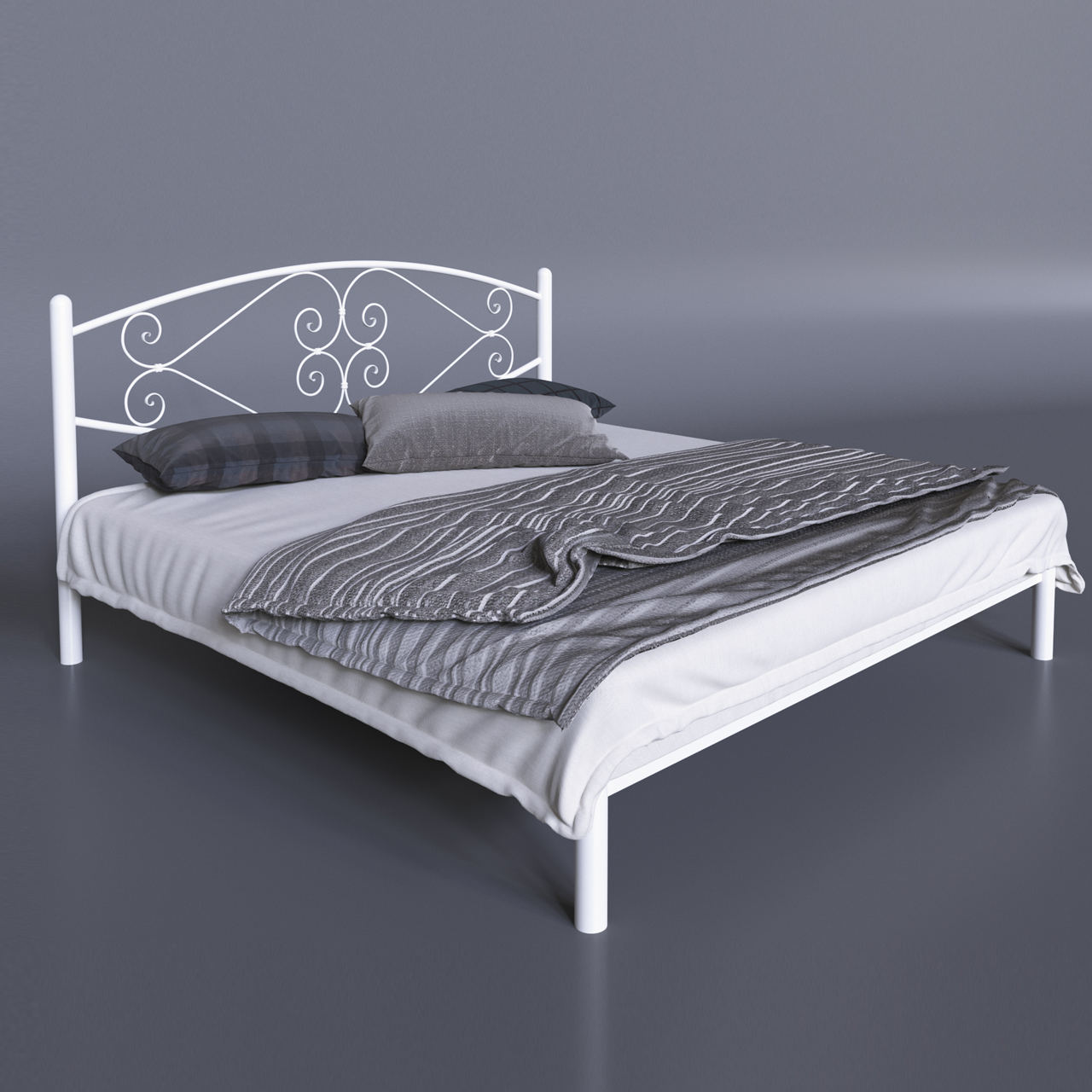 

Кровать металлическая двуспальная Tenero Камелия 1600х1900