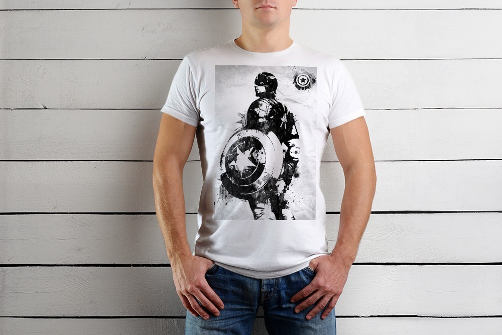 

Футболка Just Print It Капітан Америка, , біла, Футболка Just Print It Капітан Америка, S, біла