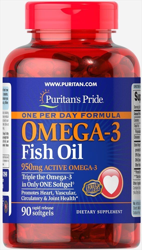 

Рыбий жир Puritan’s Pride Omega-3 Fish oil 1360 мг 90 капсул