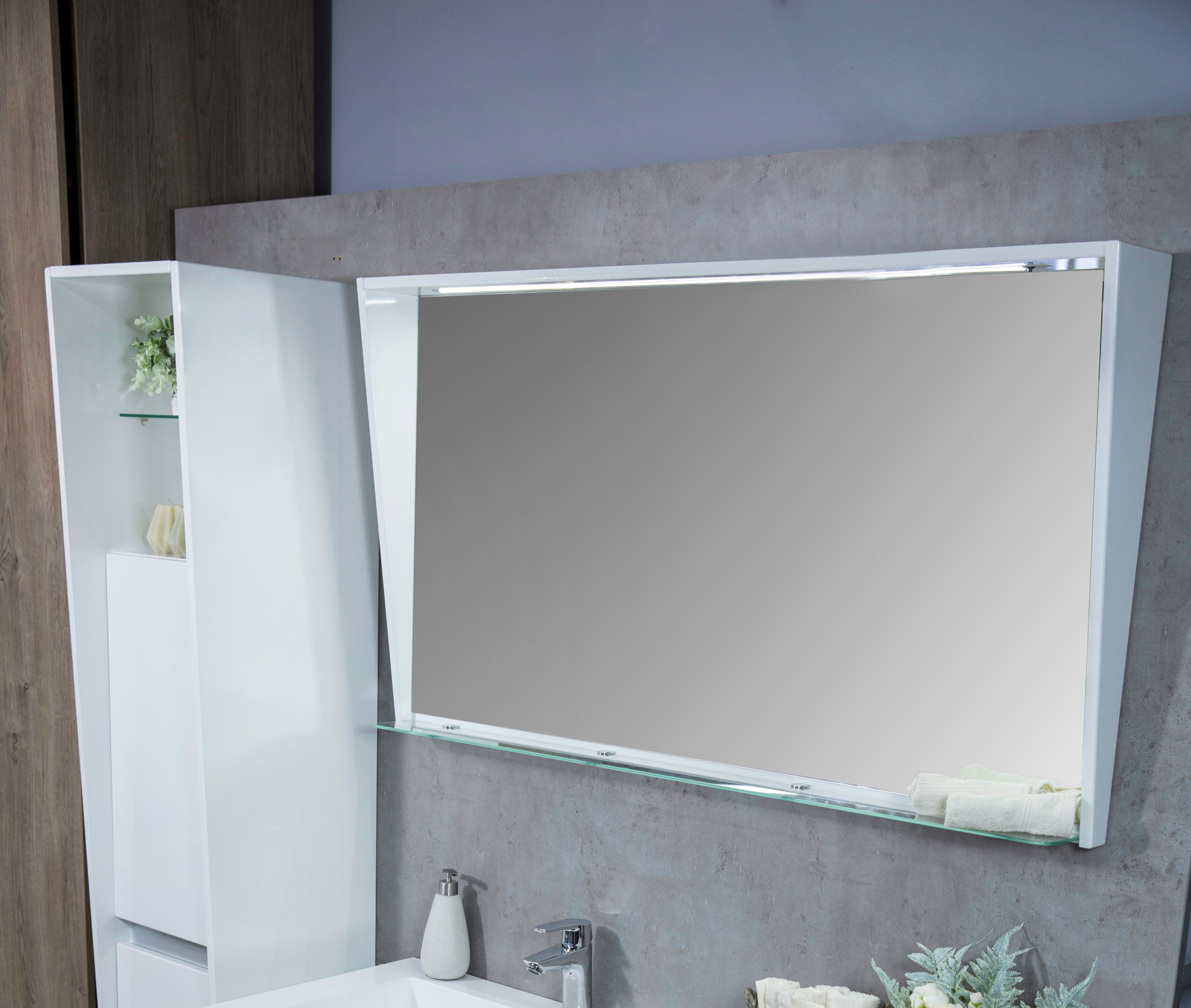 

Зеркало Fancy Marble MC-Cyprus в рамке венге с подсветкой 125х70 см