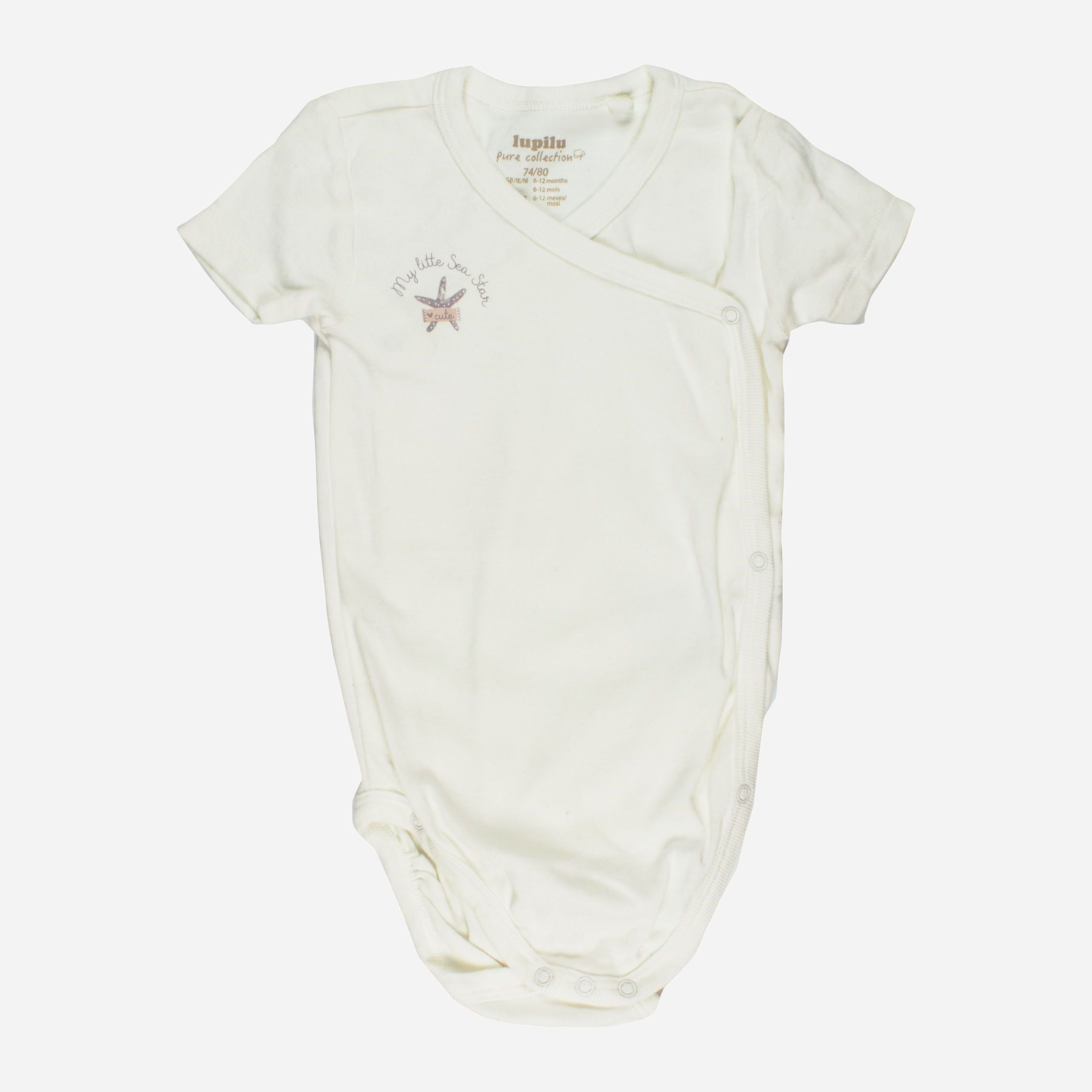 

Боди-футболка Lupilu 310542 74-80 см Белая