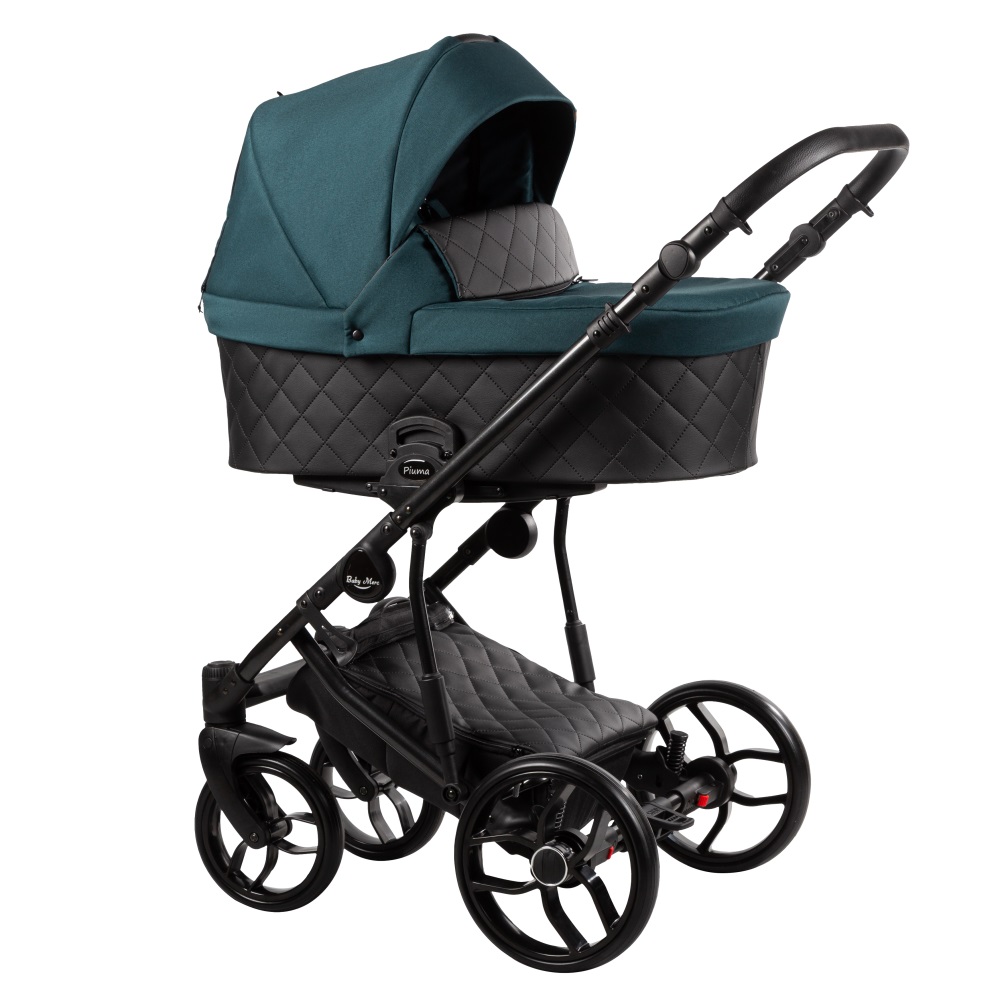 

Коляска универсальная 2 в 1 Baby Merc Piuma 01B Зеленый с дождевиком и матрасом + москитная сетка, чехлы и сумка для мамы