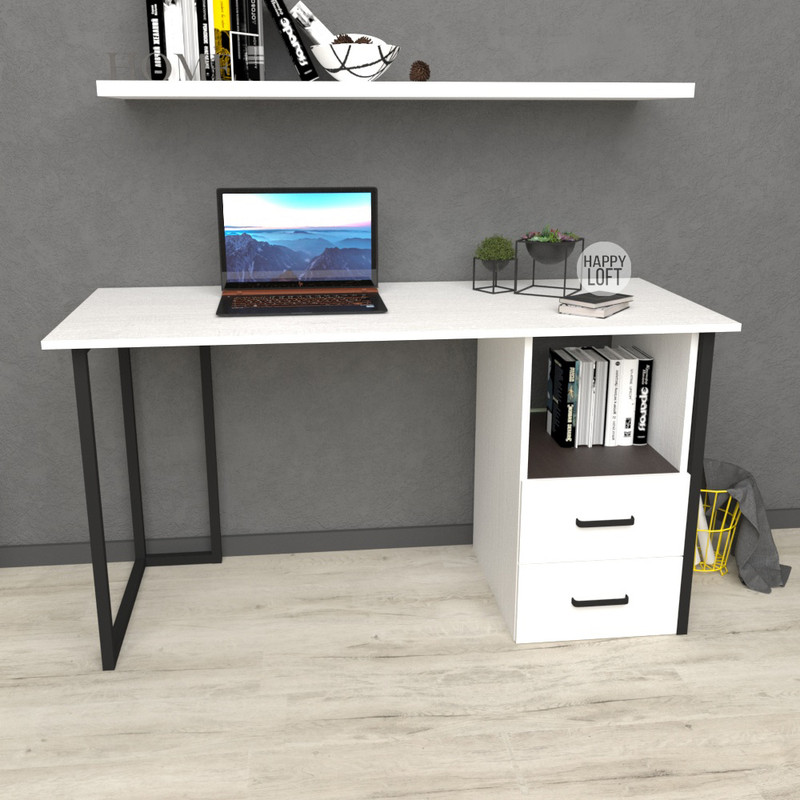 

Компьютерный стол LoftMLT S108 75x120x60 ЛДСП Белый Элит 16мм (S108012)