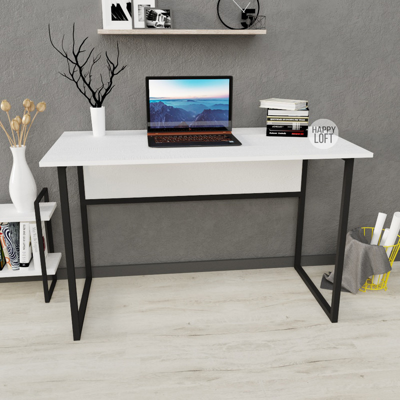 

Компьютерный стол LoftMLT S107 75x140x60 ЛДСП Белый Элит 16мм
