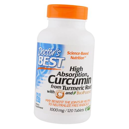 

High Absorption Curcumin from Turmeric Root 1000 Doctor's Best 120таб (71327002)