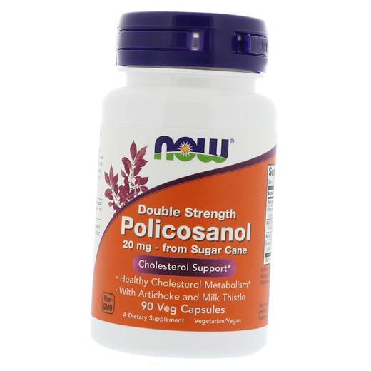 

Поликозанол, Policosanol 20, Now Foods 90вегкапс (72128051)