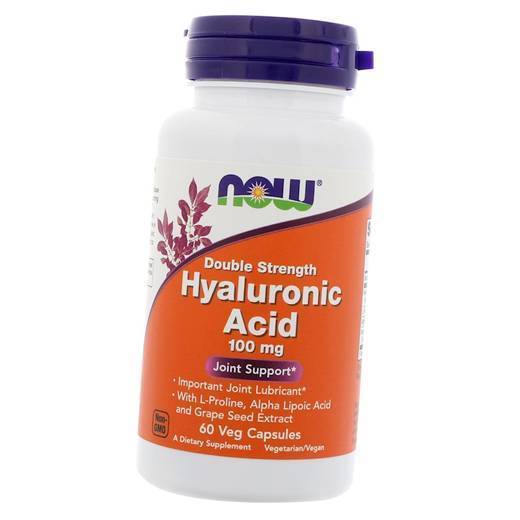 

Гиалуроновая кислота, Hyaluronic Acid 100, Now Foods 60вегкапс (68128001)