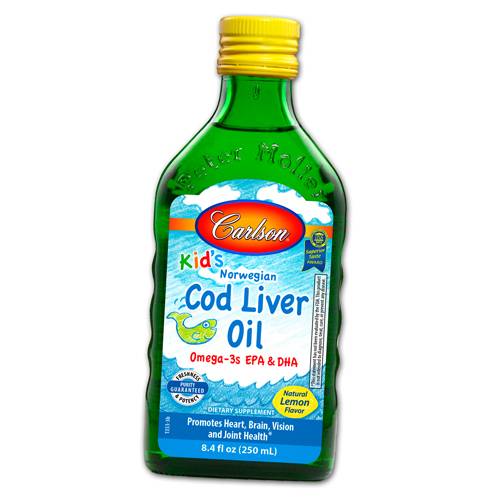 

Cod Liver Oil for Kids Carlson Labs 250мл Лимон (67353003)