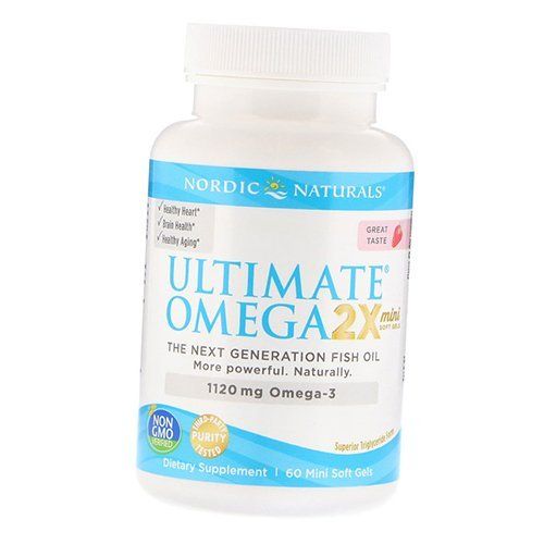 

Ultimate Omega 2X Mini Nordic Naturals 60гелкапс Клубника (67352021)