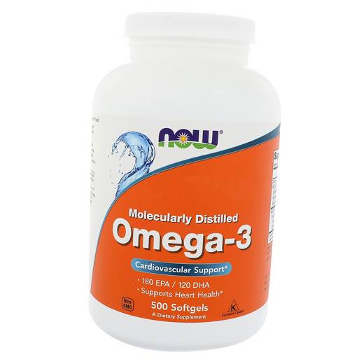 

Молекулярно дистиллированная Омега 3, Omega-3 1000, Now Foods 500гелкапс (67128007)