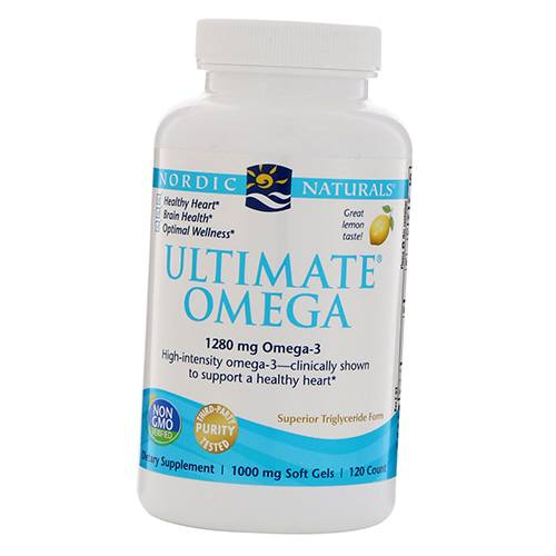 

Рыбий жир, Ultimate Omega, Nordic Naturals 120гелкапс Лимон (67352019)