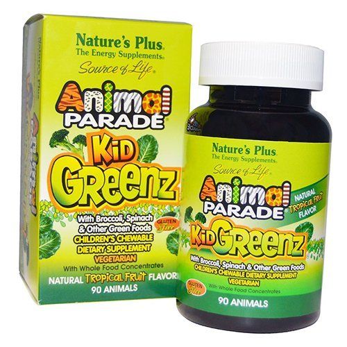 

Комплекс из Зеленых Суперфудов для детей, Animal Parade Kid Greenz, Nature's Plus 90таб Тропический (71375035)