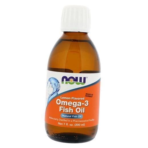 

Рыбий жир, Омега 3, Omega-3 Fish Oil, Now Foods 200мл Лимон (67128008)
