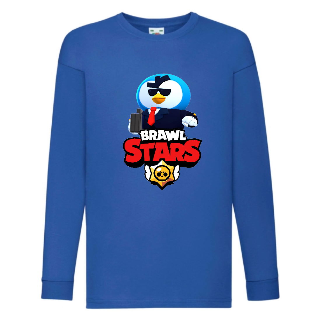 

Лонгслив реглан Brawl Stars Mr.P. agent (Бравл Старс Мистер П агент) синяя (BRST blu) 104 см